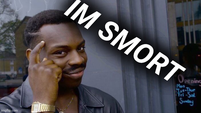 Roll Safe Think About It | IM SMORT | image tagged in memes,roll safe think about it | made w/ Imgflip meme maker