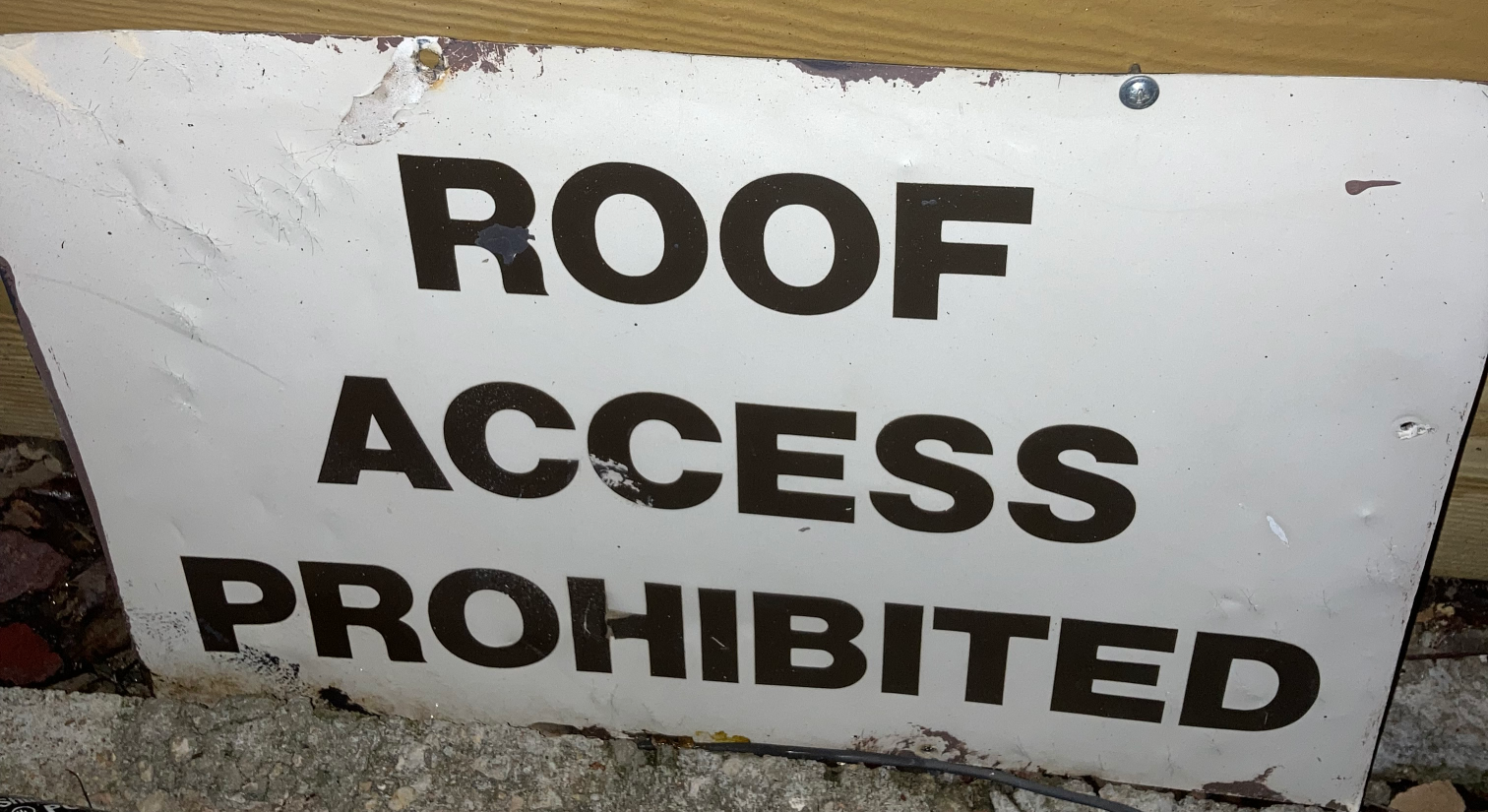 Rooftop Access Prohibited Blank Meme Template