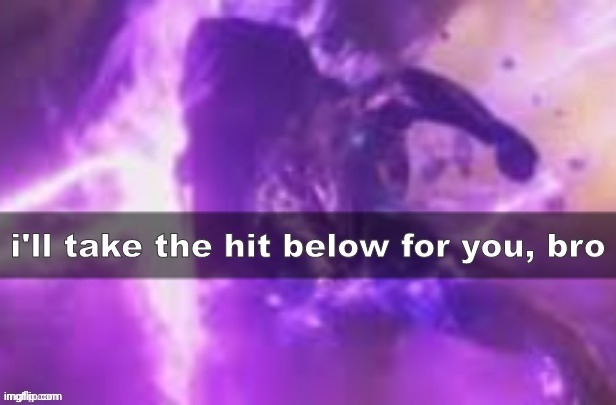 i'll take the hit below for you, bro | image tagged in i'll take the hit below for you bro | made w/ Imgflip meme maker