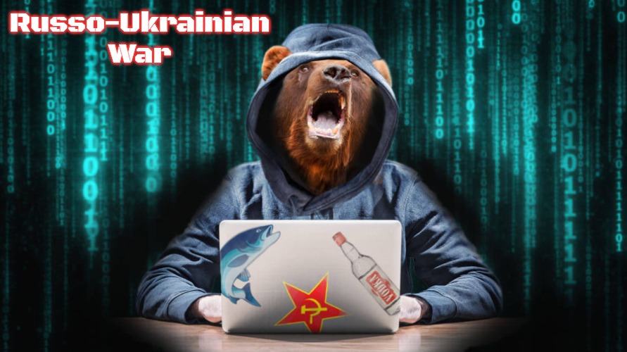 Russian Hacker Bear | Russo-Ukrainian War | image tagged in russian hacker bear,slavic,russo-ukrainian war | made w/ Imgflip meme maker