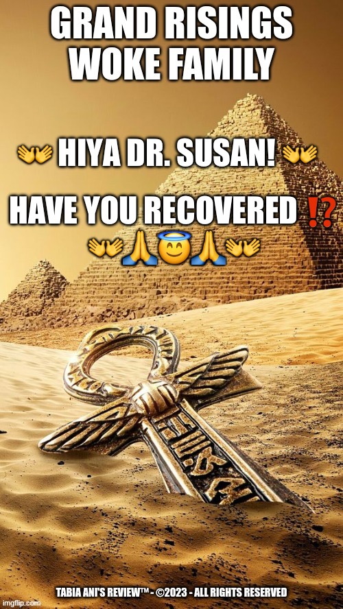 Grand Rising Dr. Susan! | 👐 HIYA DR. SUSAN! 👐; HAVE YOU RECOVERED ⁉️
👐🙏😇🙏👐 | image tagged in grand rising pyramid | made w/ Imgflip meme maker