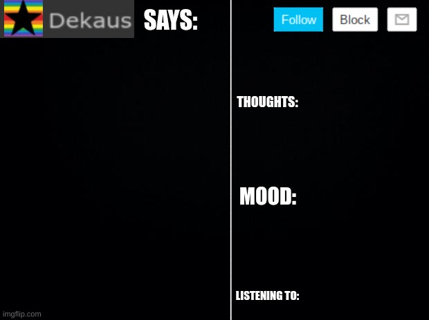 Dekaus' Ramblings 2.0 Blank Meme Template