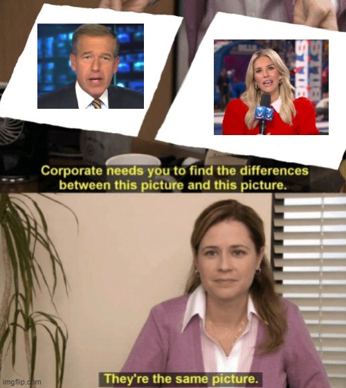 yes, they are | image tagged in corporate needs you to find the differences,brian williams was there,brian williams,charissa thompson | made w/ Imgflip meme maker