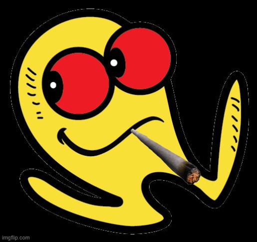 Smoke Pac Pills Everyday | image tagged in pac man red eyes | made w/ Imgflip meme maker
