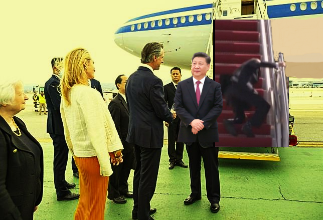 High Quality Xi Jinping visits Gavin in San Francisco Blank Meme Template