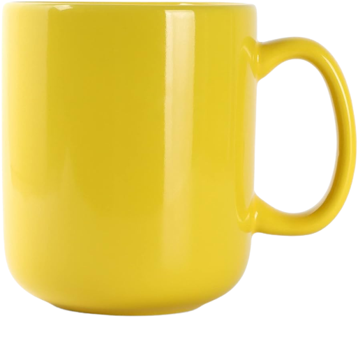 High Quality Yellow Coffee Mug Blank Meme Template