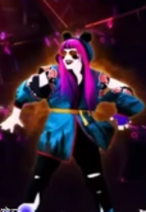 Dark + panda = perfect character | image tagged in evil mihaly | made w/ Imgflip meme maker