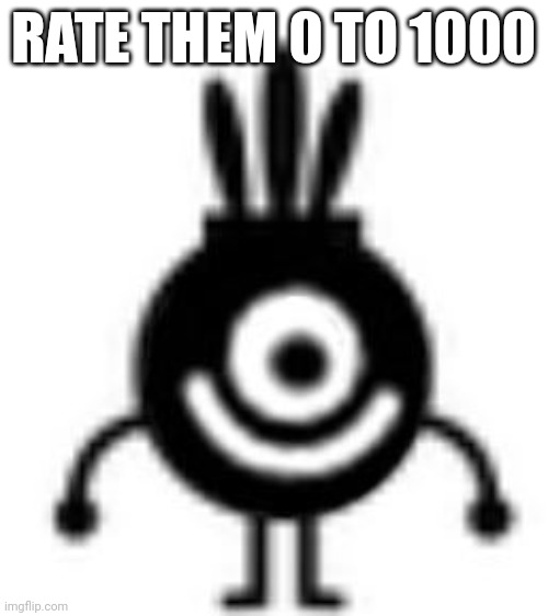 RATE THEM 0 TO 1000 | image tagged in shitpost | made w/ Imgflip meme maker