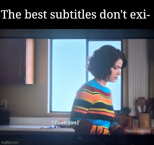 The best subtitles don't exi- | made w/ Imgflip meme maker