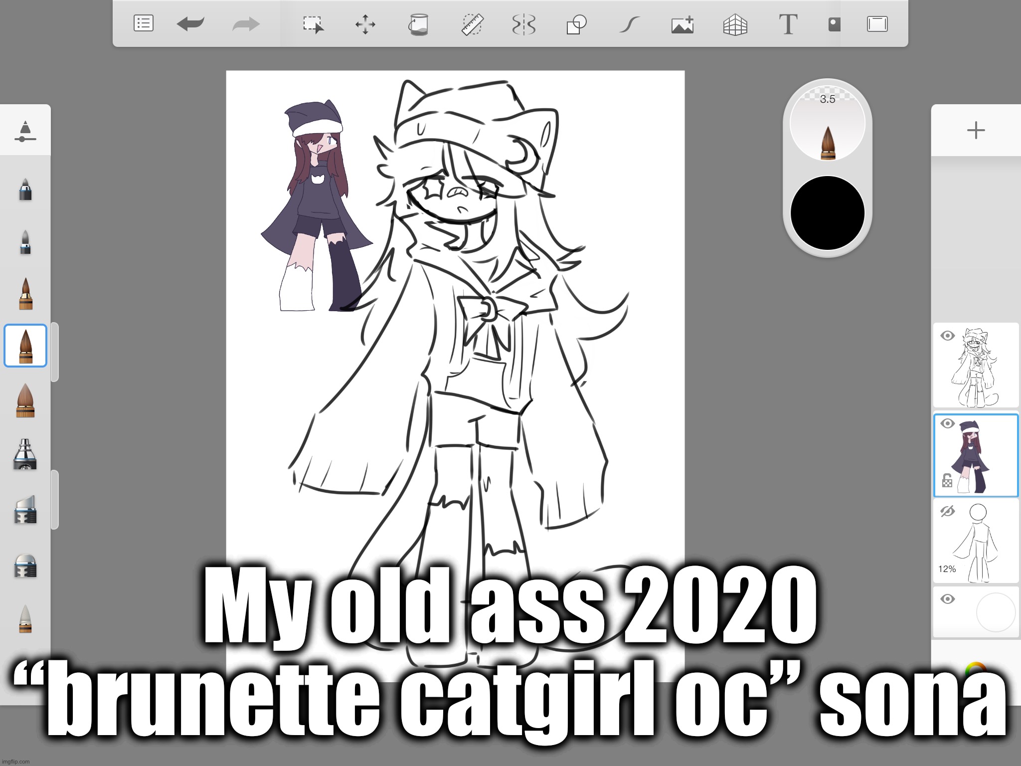 What the fuck is with the comment section | My old ass 2020 “brunette catgirl oc” sona | made w/ Imgflip meme maker