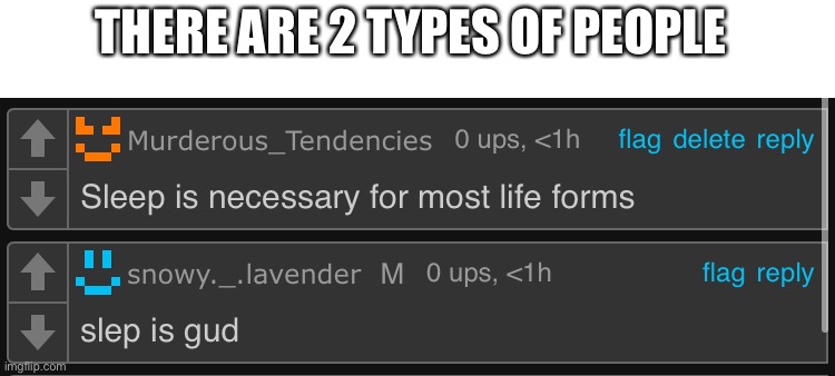 THERE ARE 2 TYPES OF PEOPLE | made w/ Imgflip meme maker