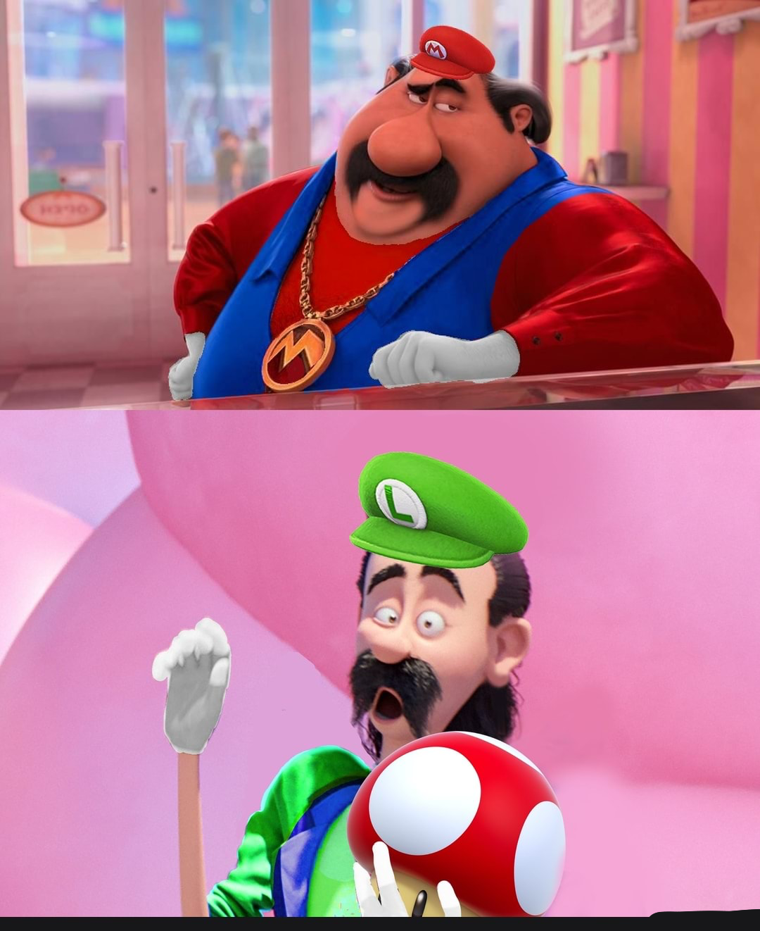 Mario and luigi Blank Meme Template