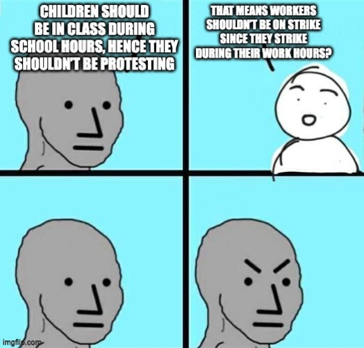 Labor again hypocritical on why they don’t want children to have the right to protest in support of Palestine | image tagged in npc meme,neoliberalism at its finest,labor are centrists,workers,palestine,auspol | made w/ Imgflip meme maker