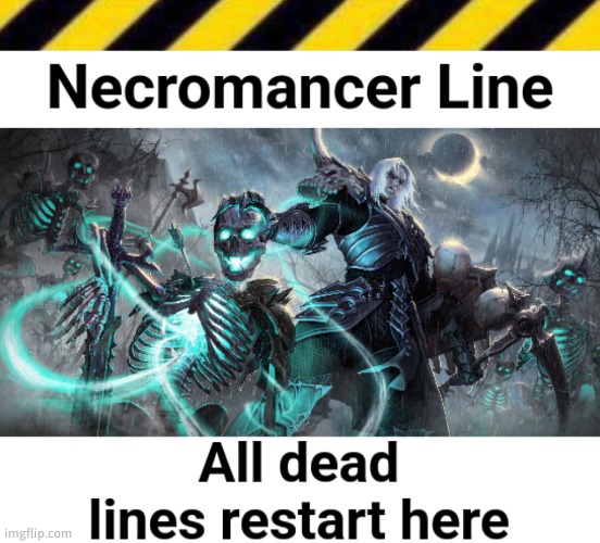 bringing out my trump card... | image tagged in necromancer line | made w/ Imgflip meme maker