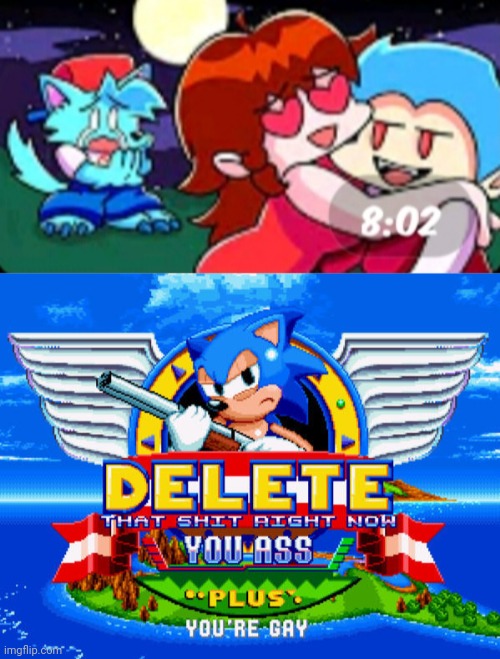 image tagged in gametoons degenerate thumbnail,delete that shit right now sonic mania | made w/ Imgflip meme maker