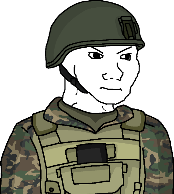 Wojak Prepared Eroican Soldier Blank Meme Template