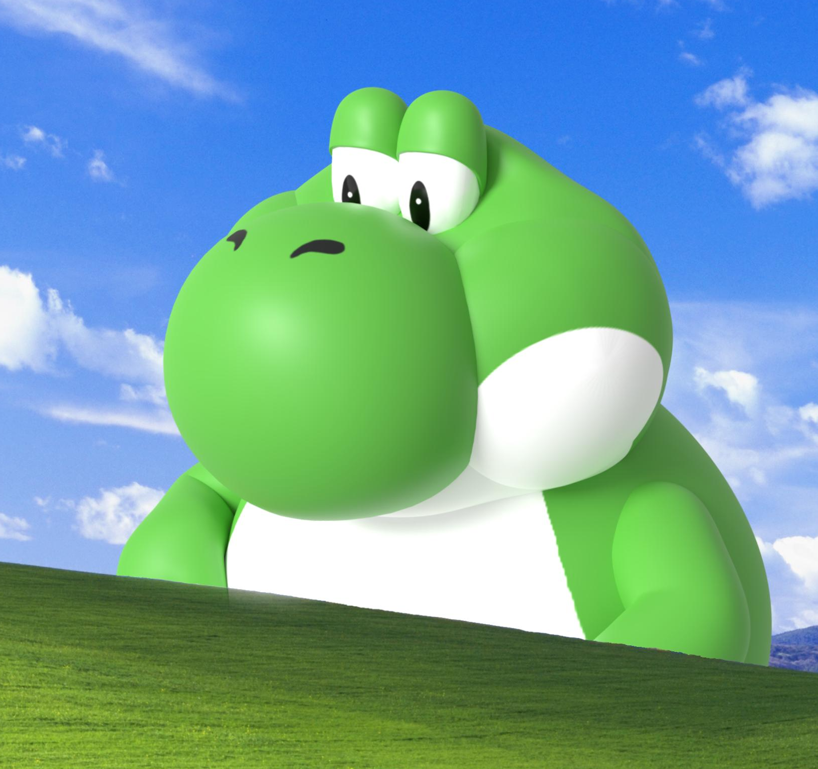 High Quality Fat Yoshi Blank Meme Template