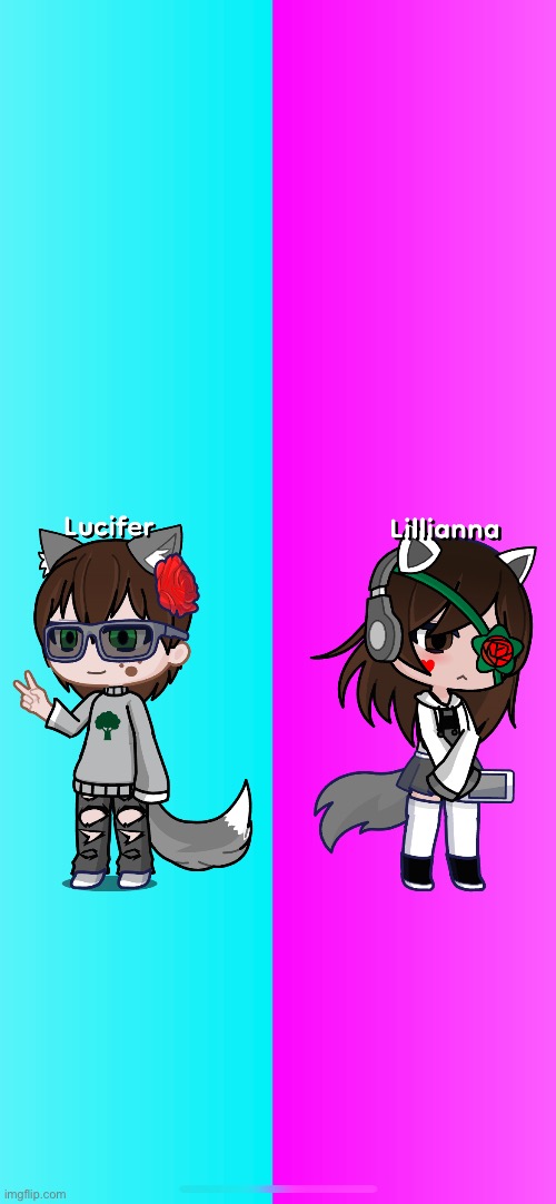 Me and my genderbend in GL2 :D | image tagged in gl2 | made w/ Imgflip meme maker