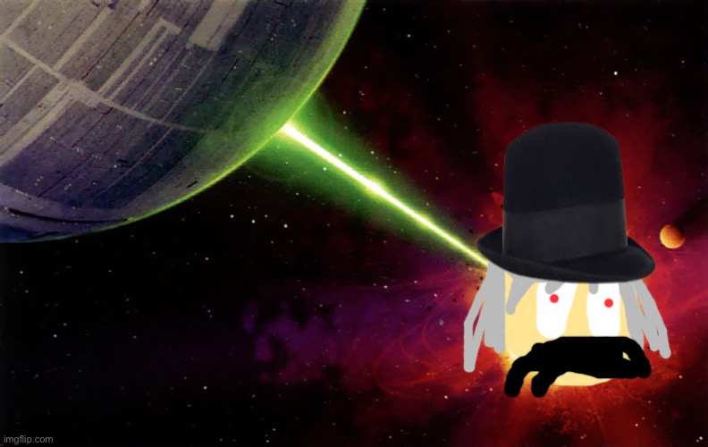 Death Star blows up planet mepios | image tagged in death star firing | made w/ Imgflip meme maker