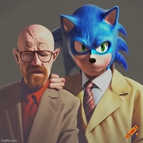 Sonic and Walter white (ai) | image tagged in sonic and walter white ai | made w/ Imgflip meme maker
