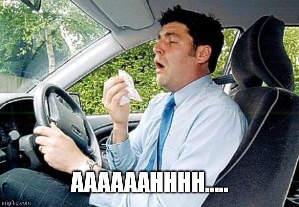 sneezing in a car | AAAAAAHHHH..... | image tagged in sneezing in a car | made w/ Imgflip meme maker