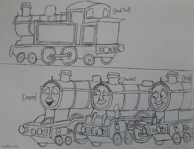 Ballin | image tagged in engines of eight,thomas the tank engine,drawing | made w/ Imgflip meme maker