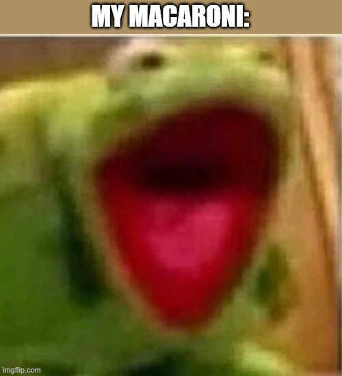 AHHHHHHHHHHHHH | MY MACARONI: | image tagged in ahhhhhhhhhhhhh | made w/ Imgflip meme maker