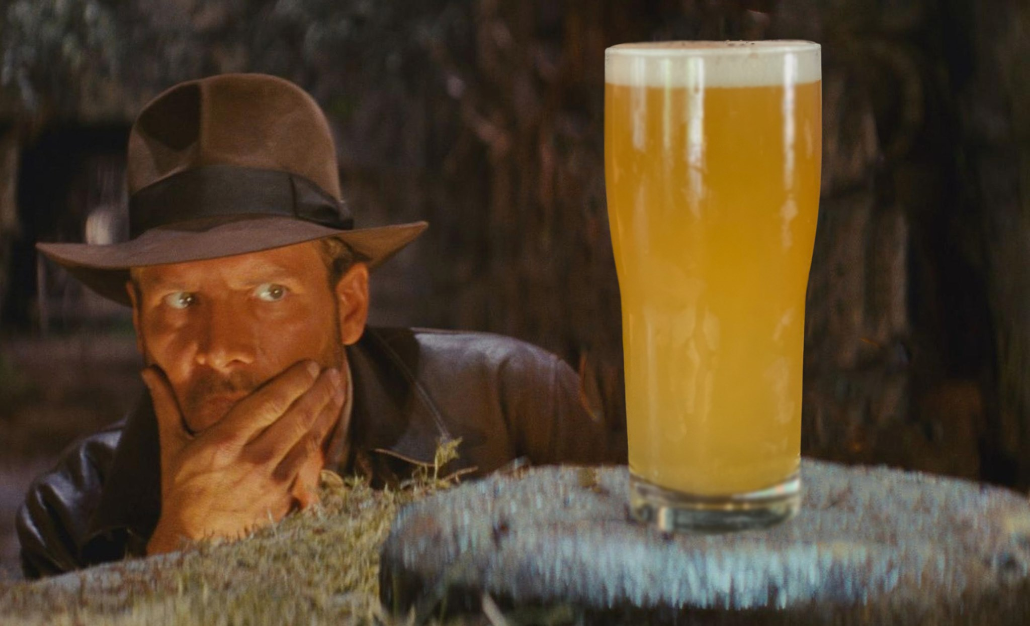 Indiana Jones beer Blank Meme Template