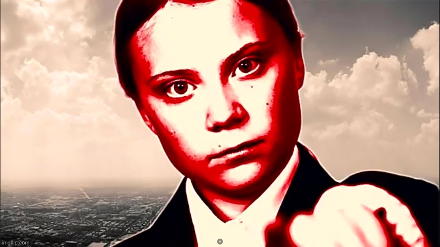 Greta Thunberg colorized glare | image tagged in greta thunberg colorized glare | made w/ Imgflip meme maker