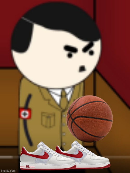 HE'S BALLIN?! | image tagged in oversimplified hitler | made w/ Imgflip meme maker