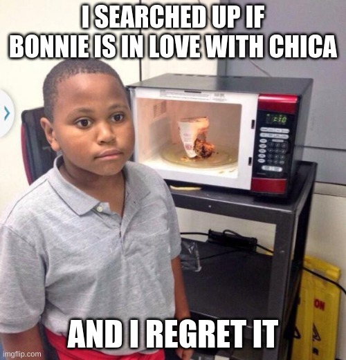 Why did I did that | I SEARCHED UP IF BONNIE IS IN LOVE WITH CHICA; AND I REGRET IT | image tagged in minor mistake marvin,instant regret,fnaf,bonnie,chica | made w/ Imgflip meme maker
