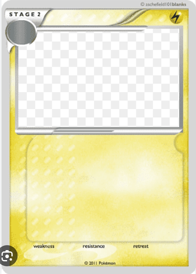 High Quality Pokemon card Blank Meme Template