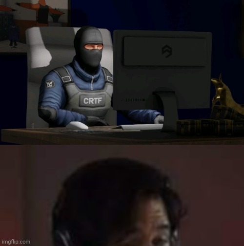 image tagged in counter-terrorist looking at the computer,markiplier smash but its cropped out | made w/ Imgflip meme maker