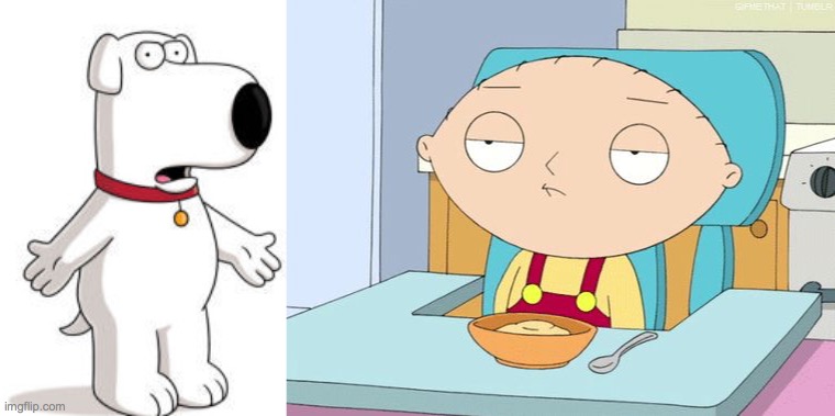 stewie and Bri | image tagged in memes,family guy brian,stewie family guy gun in mouth gif | made w/ Imgflip meme maker