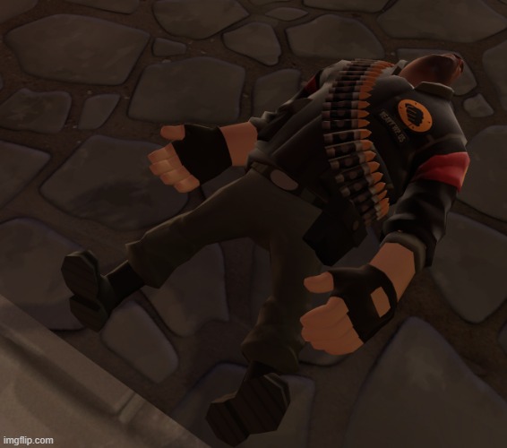 i think he is ded | image tagged in tf2 | made w/ Imgflip meme maker