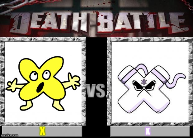 (BFB) X vs X (Alphabet Lore) | X; X | image tagged in death battle | made w/ Imgflip meme maker
