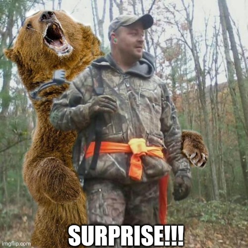 Bad Hunter 3 | SURPRISE!!! | image tagged in bad hunter 3 | made w/ Imgflip meme maker