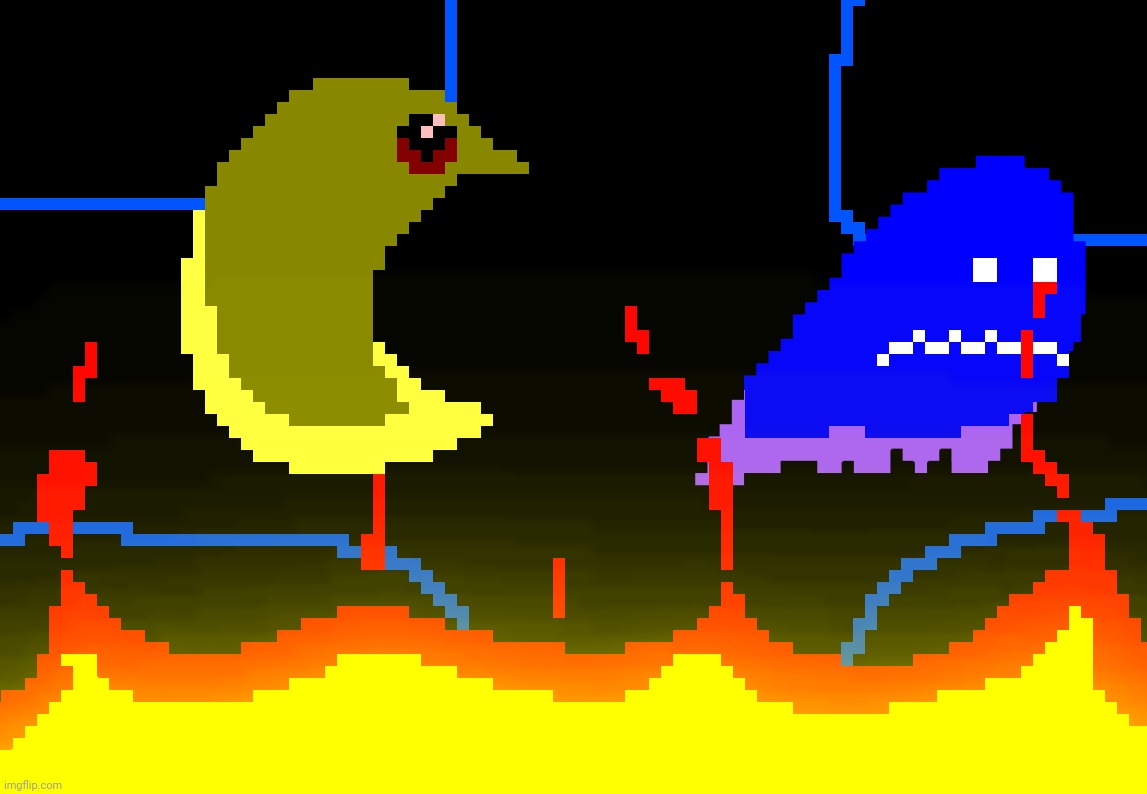 I got bored so i made some pacman art | made w/ Imgflip meme maker