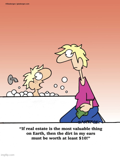 image tagged in memes,comics/cartoons,real estate,worth it,dirt,values | made w/ Imgflip meme maker