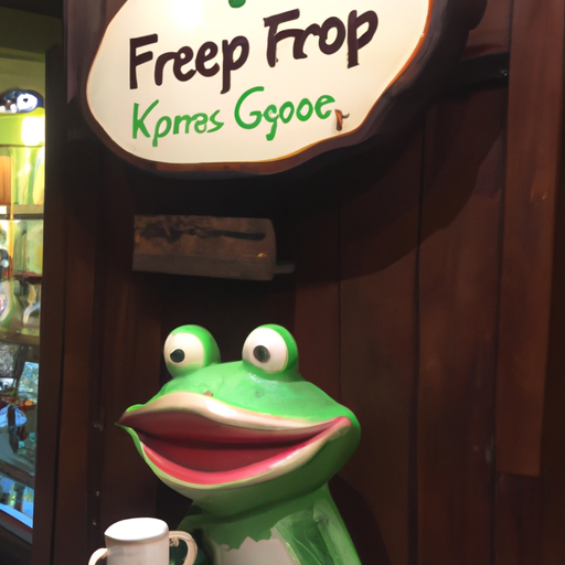 Weird Kermit the frog coffee shop Blank Meme Template