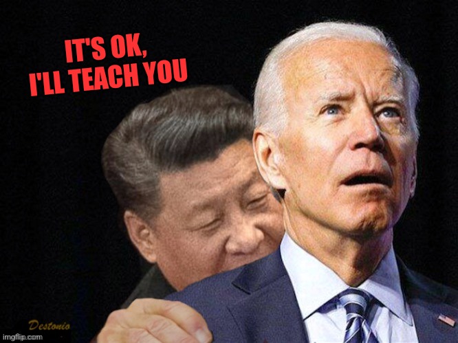 China Joe Biden | IT'S OK, I'LL TEACH YOU | image tagged in china joe biden | made w/ Imgflip meme maker
