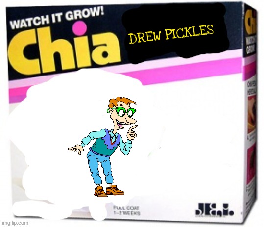 rejected chia pets volume 7 | DREW PICKLES | image tagged in chia pet blank,youtube,parody,paramount,nickelodeon,fake | made w/ Imgflip meme maker