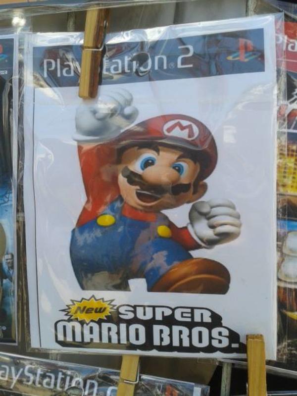Mario on ps2 Blank Meme Template