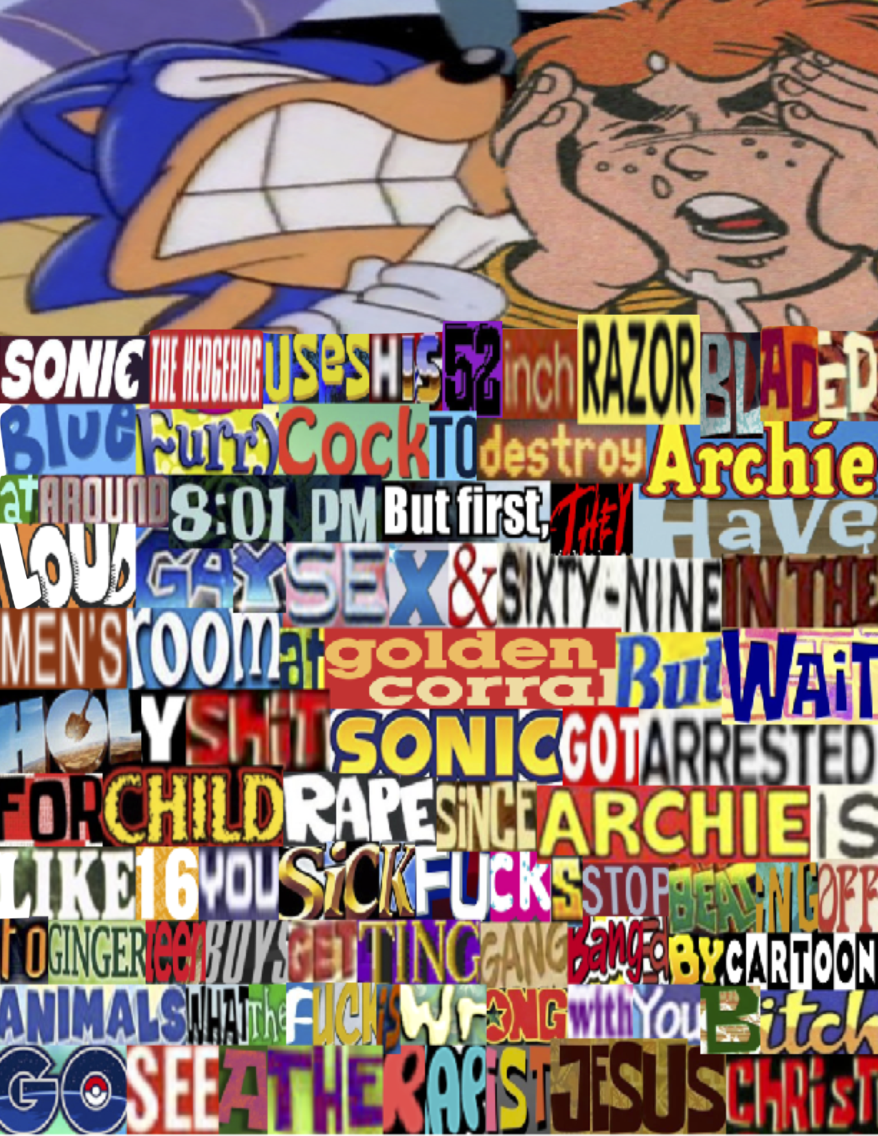 Sonic archie Blank Meme Template