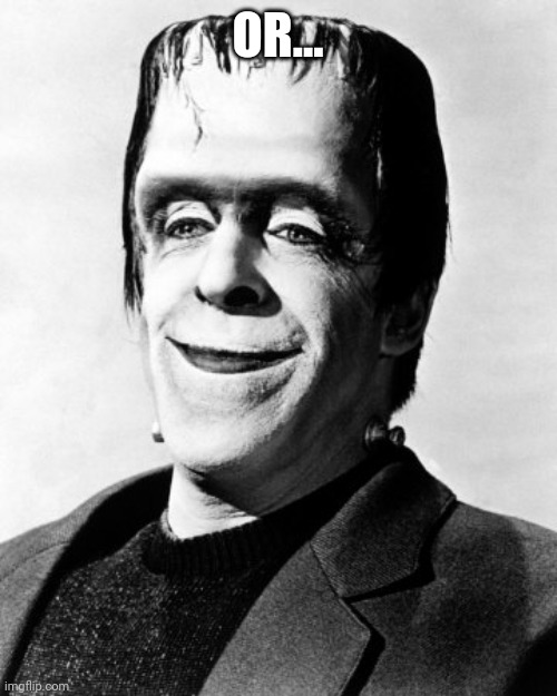 herman munster  | OR... | image tagged in herman munster | made w/ Imgflip meme maker