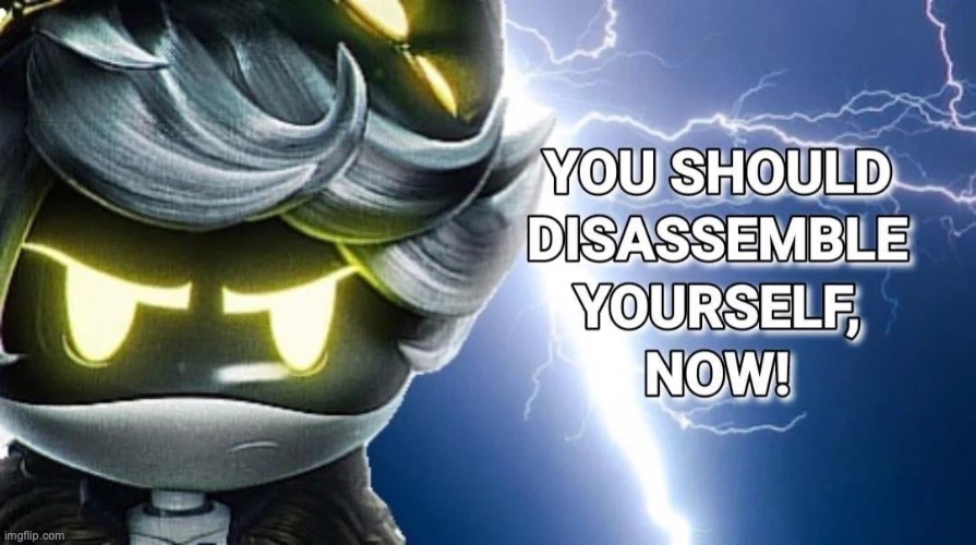 You should disassemble yourself NOW! | image tagged in you should disassemble yourself now | made w/ Imgflip meme maker