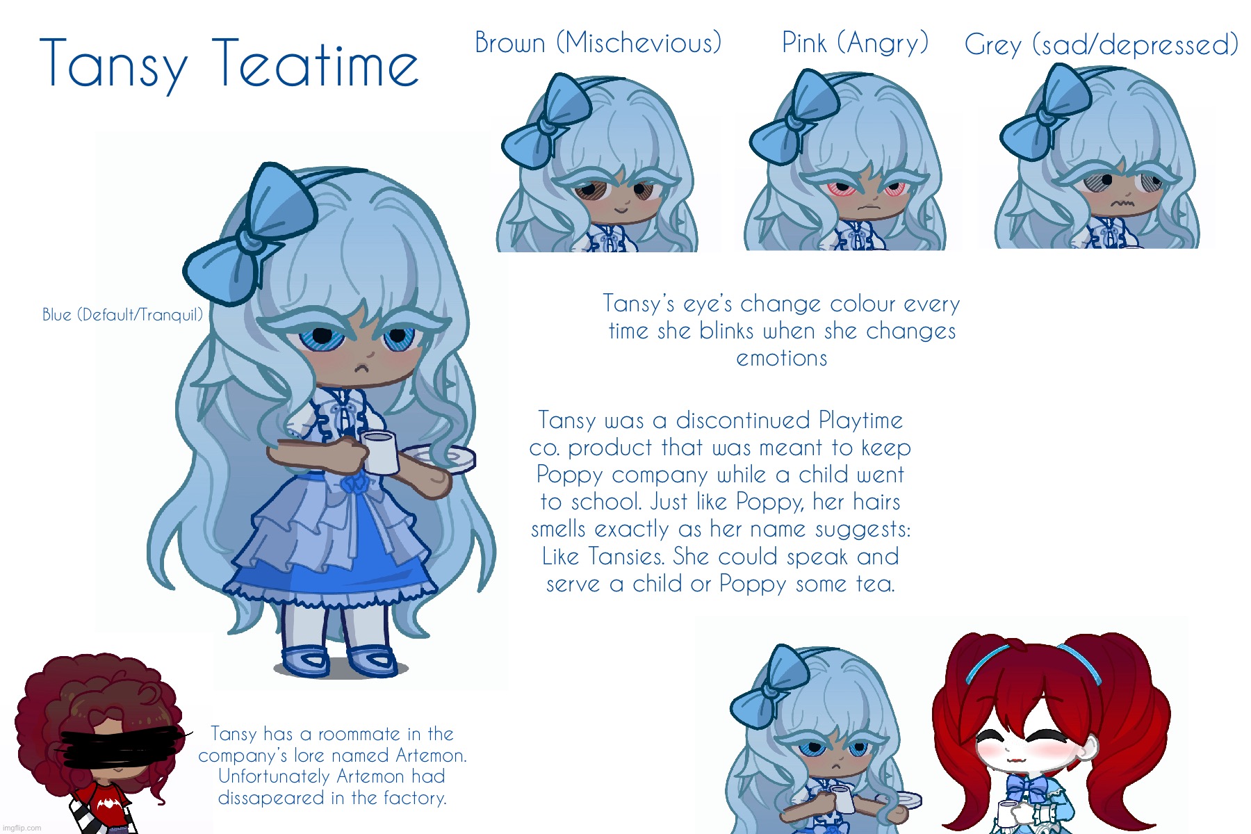 Guess who made a Poppy Playtime OC! She’s based off a story + 2 other dolls | made w/ Imgflip meme maker