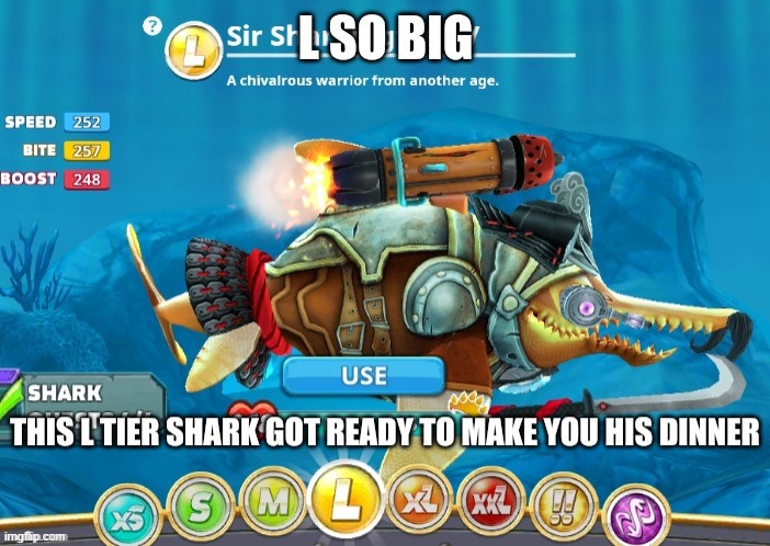 L so big hungry shark | image tagged in l so big hungry shark | made w/ Imgflip meme maker