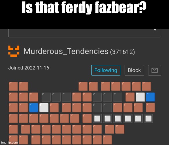 Is that ferdy fazbear? | made w/ Imgflip meme maker