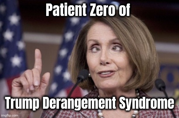 Nancy pelosi | Patient Zero of Trump Derangement Syndrome | image tagged in nancy pelosi | made w/ Imgflip meme maker